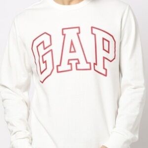 GAP red varsity letter white sweatshirt